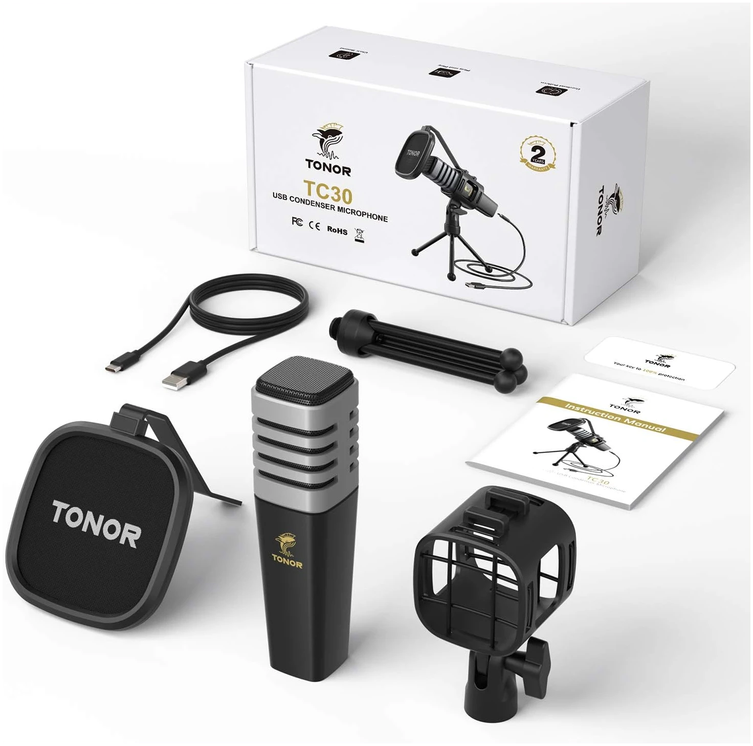 Micro PC USB TONOR, Microphone Condensateur pour Streaming Podcast Studio Enregistrement – Image 7
