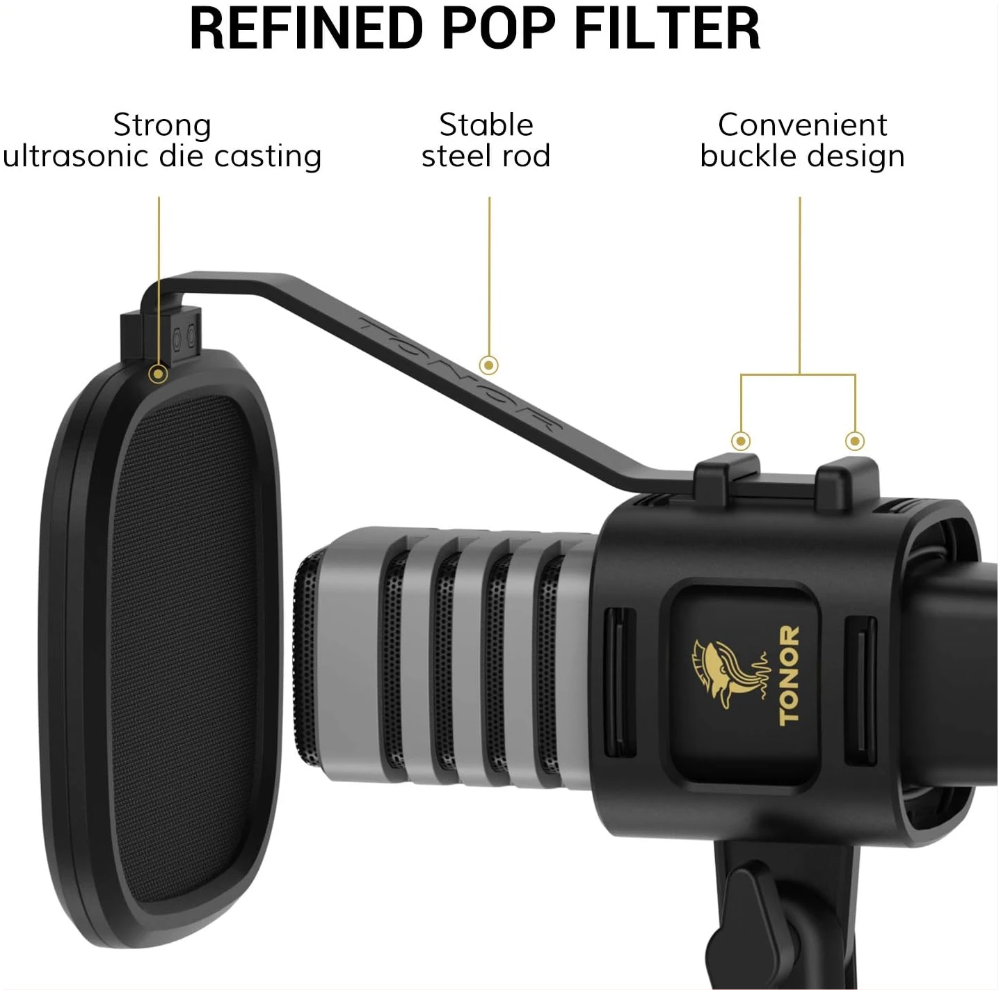 Micro PC USB TONOR, Microphone Condensateur pour Streaming Podcast Studio Enregistrement – Image 5