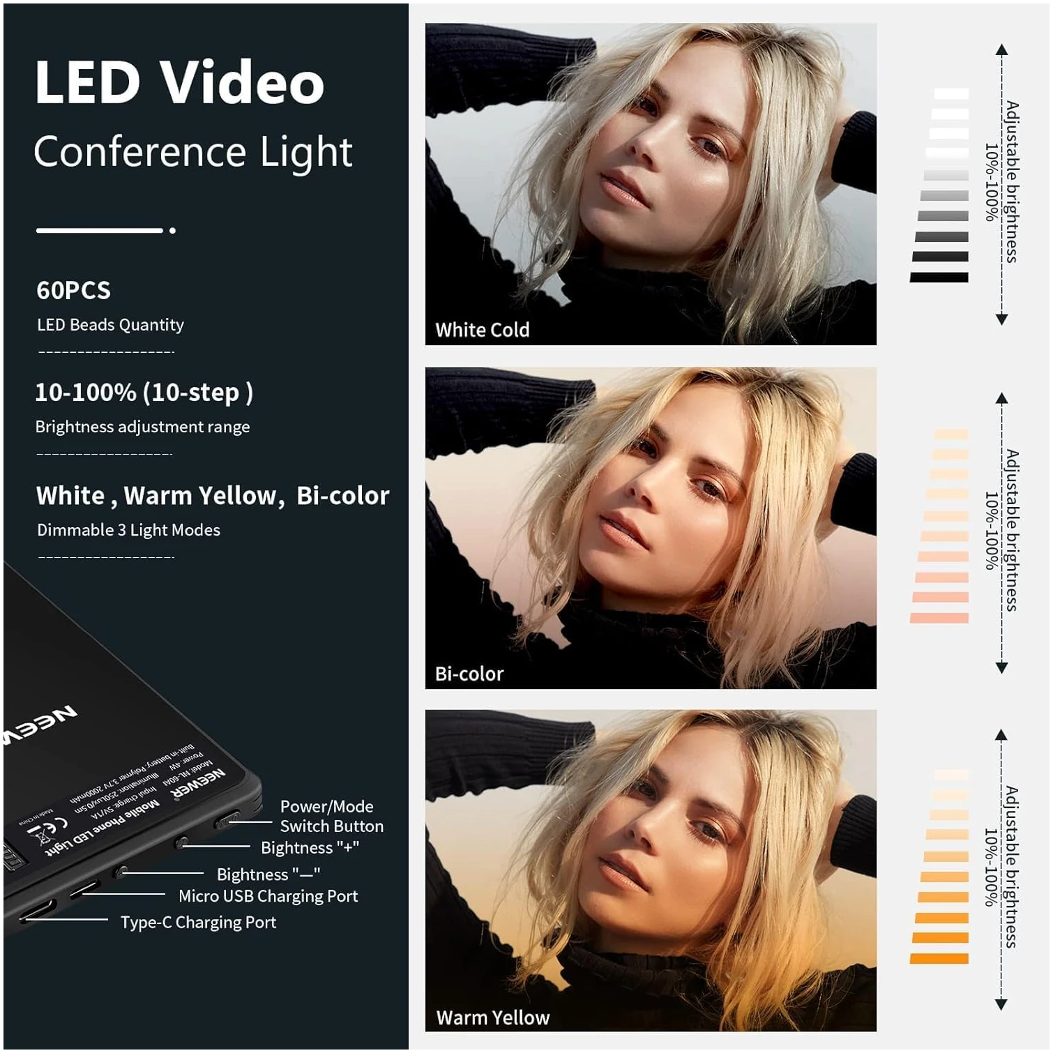 Lampe Vidéo à Pince Portable pour TikTok, YouTube, Instagram – Image 3