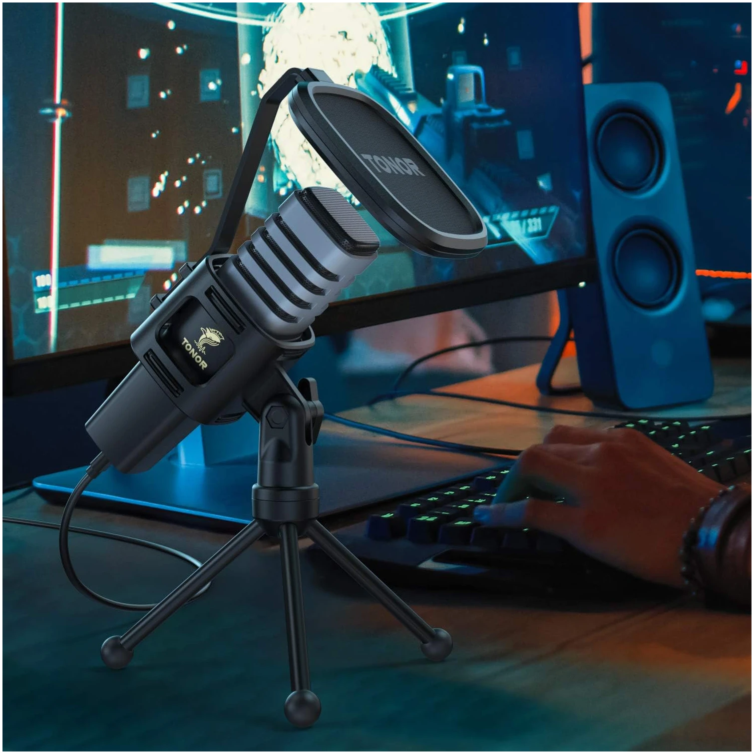 Micro PC USB TONOR, Microphone Condensateur pour Streaming Podcast Studio Enregistrement – Image 8