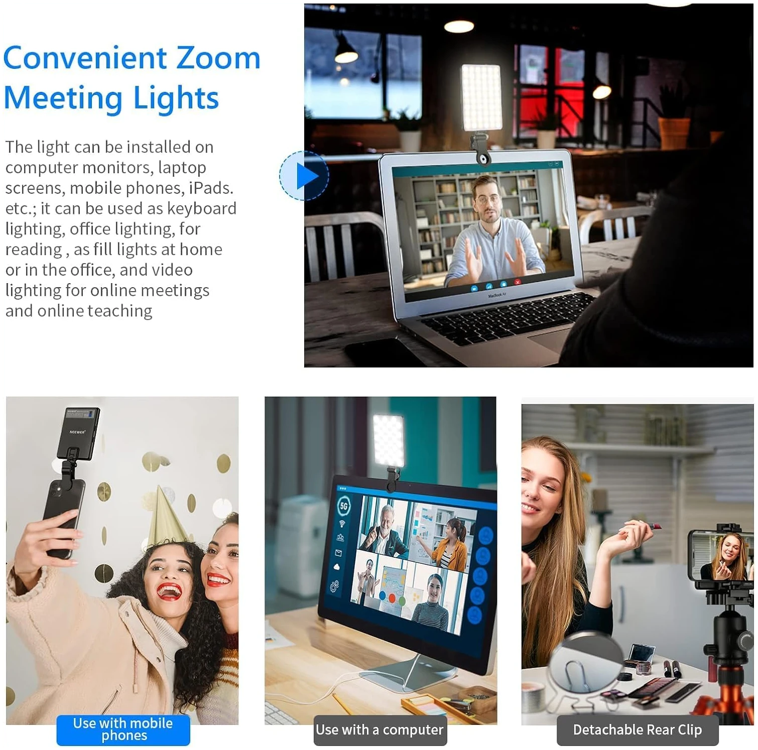 Lampe Vidéo à Pince Portable pour TikTok, YouTube, Instagram – Image 6