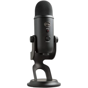 Blue Microphones Yeti, Micro USB pour Enregistrer, Streaming, Gaming, Podcast, PC & Mac, condensateur, avec Effets Blue VO!CE, Support ajustable, Plug and Play - Noir