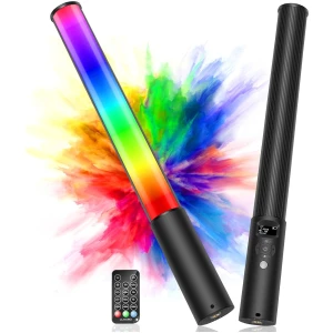 LUXCEO P400 RGB Lampe Vidéo à LED 2500-6500K Lumiere Photo LED écran OLED, luminosité 0 à 100% réglable,CRI 95+,2500mAh Batterie intégrée,12 scènes de lumière,pour Tiktok,Youtube,Vlog,Photographie